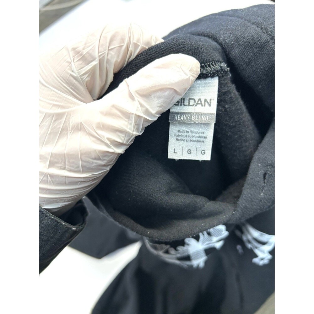 State Of Maine Moose Logo Hoodie Black Adult Large Gildan - Picture 6 of 9